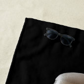 カスタム文字グラス ビーチタオル (インサイチュ)