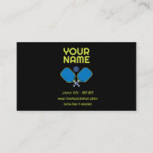 カスタム文字グリーン&ブルーピックボール 名刺 (裏面)