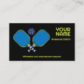 カスタム文字グリーン&ブルーピックボール 名刺 (正面)