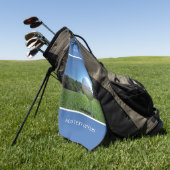 カスタム文字ゴルフドライブブルーゴルフタオル ゴルフタオル (グリーン)