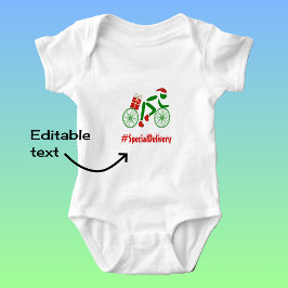 カスタム文字サイクリスト配信 ベビーボディスーツ