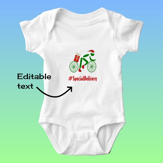 カスタム文字サイクリスト配信 ベビーボディスーツ