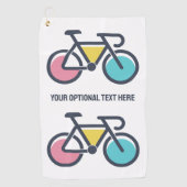 カスタム文字サイクリング ゴルフタオル (正面)