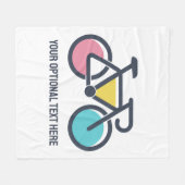 カスタム文字サイクリング フリースブランケット (正面(横))