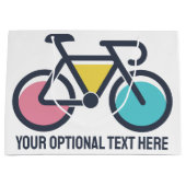 カスタム文字サイクリング ラージペーパーバッグ (正面)