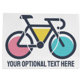 カスタム文字サイクリング ラージペーパーバッグ (裏面)