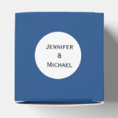 カスタム文字サイコロギフトボックス |青と白のテンプレート フェイバーボックス (上部)