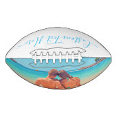 カスタム文字サッカーあなたの愛の写真ギフト アメリカンフットボール (正面)