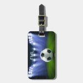 カスタム文字サッカー競技場の荷物タグ ラゲッジタグ (正面縦)