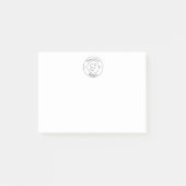 カスタム文字シェフのハットビジネスロゴ ポストイット (正面)