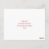 カスタム文字シンプル赤エレガントクリスマス ポストカード (裏面)