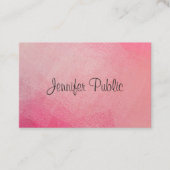 カスタム文字スクリプト手書きテンプレート 名刺 (正面)