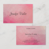 カスタム文字スクリプト手書きテンプレート 名刺 (正面/裏面)