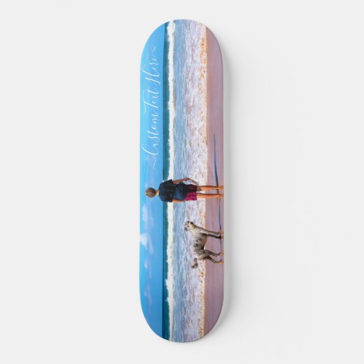 カスタム文字スケートボードあなたのペットの写真 スケートボード (正面)