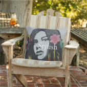 カスタム文字スタイリッシュグラフィック水絵画色の英国 アウトドアクッション (椅子)