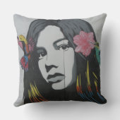 カスタム文字スタイリッシュグラフィック水絵画色の英国 アウトドアクッション (裏面)