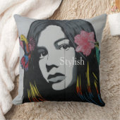 カスタム文字スタイリッシュグラフィック水絵画色 クッション (ブランケット)