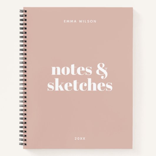 カスタム文字スモダンケスタイリッシュッチ赤面 ノートブック (正面)