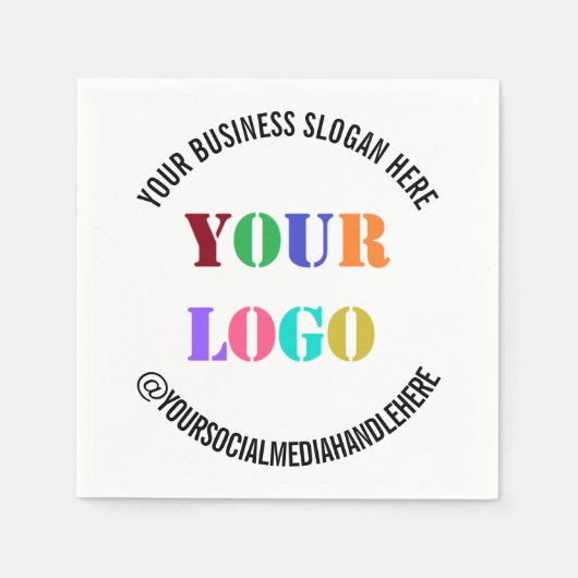 カスタム文字ソーシャルメディアプロモーションナプキンス スタンダードカクテルナプキン (正面)
