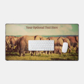 カスタム文字ゾウ デスクマット (キーボード&マウス)