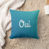 カスタム文字ターコイズグラデーション クッション (ブランケット)