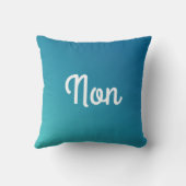 カスタム文字ターコイズグラデーション クッション (裏面)