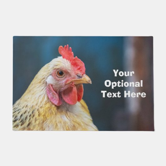カスタム文字チキン ドアマット (正面)