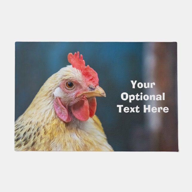 カスタム文字チキン ドアマット (正面)