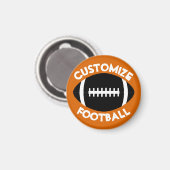 カスタム文字チームのカラーとサッカーコーチのオフィス マグネット (正面/裏面)