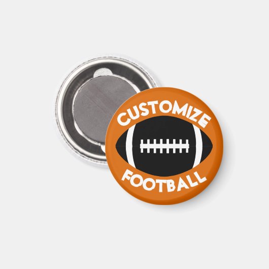 カスタム文字チームのカラーとサッカーコーチのオフィス マグネット (正面/裏面)