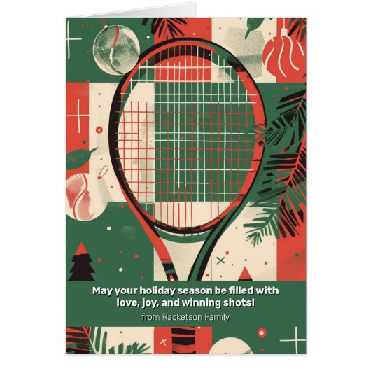 🎾🎄カスタム文字テニスホリデーテニス応援 (正面)