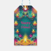 カスタム文字ディワリセレニティラベル – ライト&ジョイ ギフトタグ (正面)