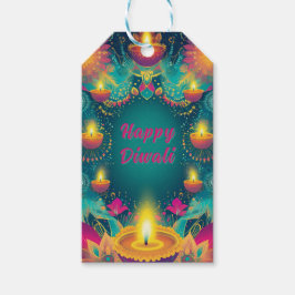 カスタム文字ディワリセレニティラベル – ライト&ジョイ ギフトタグ