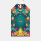 カスタム文字ディワリセレニティラベル – ライト&ジョイ ギフトタグ (裏面)