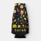 カスタム文字ディンク&🍾🥂ドリンク – pickleball ボトルクーラー (正面)