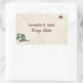 カスタム文字デザインスタジオ霜降り椅子ランプラベル 長方形シール (バッグ)