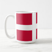 カスタム文字デンマーク国旗 コーヒーマグカップ (左)