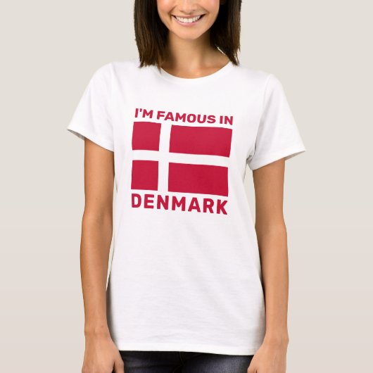 カスタム文字デンマーク国旗 Tシャツ (正面)