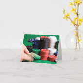 カスタム文字トランプのポーカーグリーティングカード カード (黄色い花)