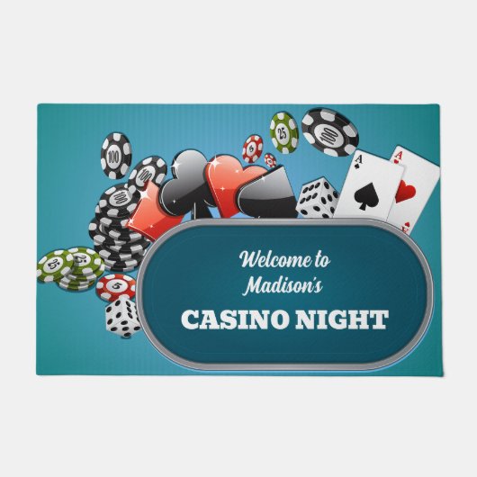 カスタム文字トランプのポーカー ドアマット (正面)