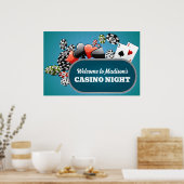 カスタム文字トランプのポーカー ポスター (キッチン)