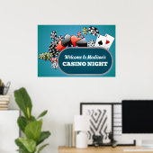 カスタム文字トランプのポーカー ポスター (ホームオフィス)