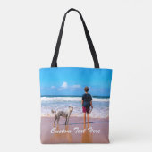 カスタム文字トートバッグあなたのペット写真ギフト トートバッグ (裏面)