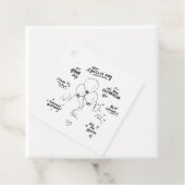 カスタム文字ドードルモダンバルーンハッピーバースデー フェイバータグ (インサイチュ)