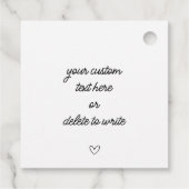 カスタム文字ドードルモダンバルーンハッピーバースデー フェイバータグ (裏面)