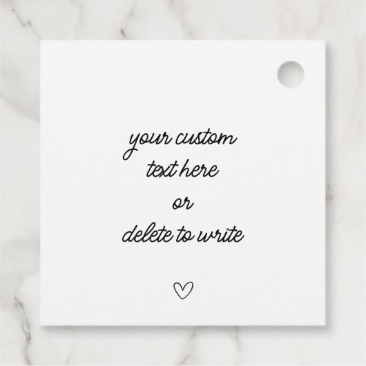 カスタム文字ドードルモダンバルーンハッピーバースデー フェイバータグ (裏面)