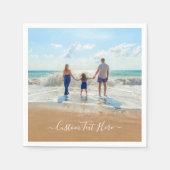 カスタム文字ナプキンスあなたの写お気に入りの真 スタンダードカクテルナプキン (正面)