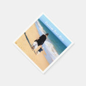 カスタム文字ナプキンスあなたの家族の写真 スタンダードカクテルナプキン (角)