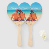 カスタム文字ハンドファンあなたのデザイン – カップル ハンドファン (正面&裏面)