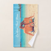 カスタム文字バスタオルあなたの愛の写真 バスタオルセット (ハンドタオル)